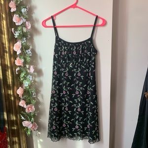 VINTAGE 90s MY MICHELLE MESH FLORAL DRESS